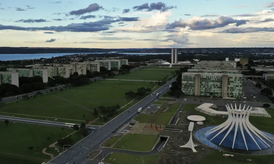 foto aérea da Esplanada dos Ministério