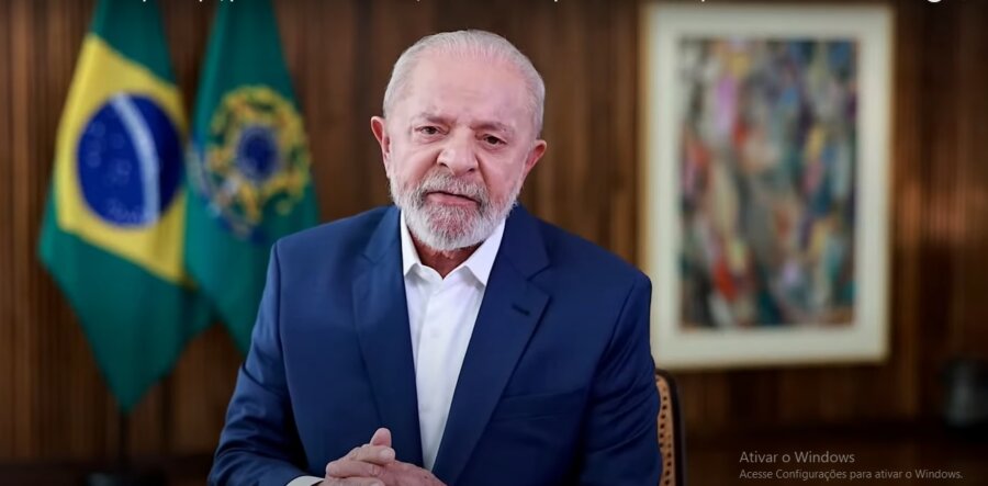 Presidente Lula discursou por videoconferência em cúpula do Brics e propôs medidas para relações menos desiguais entre países Foto: Reprodução