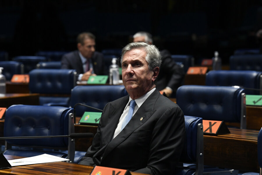 O ex-presidente Fernando Collor, no Senado. Foto: Roque de Sá/Agência Senado